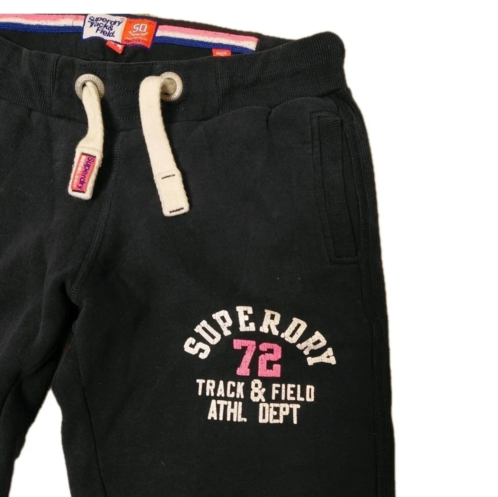 Superdry Women's Track And Field Joggers Sweatpants Pants Black Size M - Picture 6 of 16